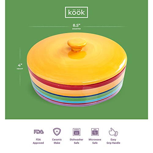 Ceramic-Tortilla-Warmer-by-KooK-Colorful-Design-Holds-up-to-12-tortillas-40oz