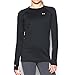 Under Armour Women's Base 4.0 Crew Long Sleeve, Black/Glacier Gray, X-Small