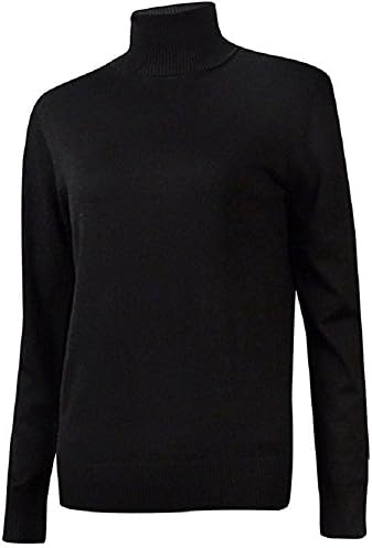 Joseph A. Women's Turtle Neck Long Sleeve Sweater (Small, Black)