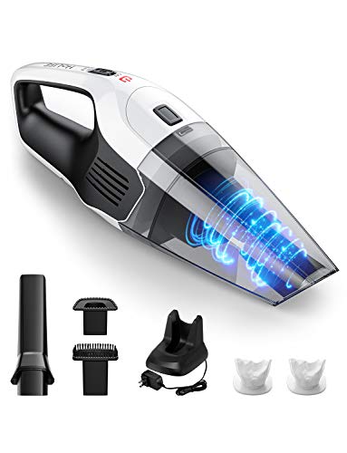 Holife Handheld Vacuum Cordless Wet Dry Bagless Cleaner,Portable Powerful Hand Car Vac Pet Hair Cleaner with Cyclonic Suction