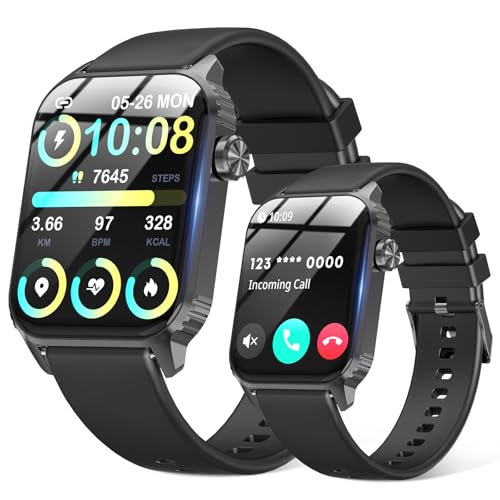 Smart Watch for Men, 120+ Sports Modes Smartwatch with 1.83" HD, Alexa Built-in, Heart Rate/Sleep Monitor, IP67 Waterproof, Bluetooth Call & Music Control Fitness Watch for iPhone/Android (Black)