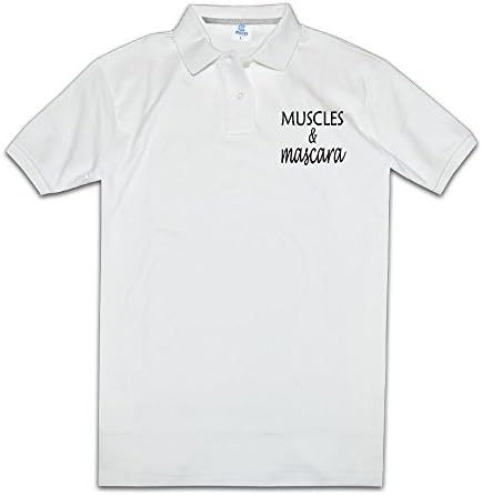 Muscles & Mascara Men's Golf Polo Shirts XXL White