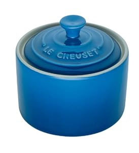 Le Creuset Stoneware Sugar Bowl with Lid, 300 ml - Marseille Blue