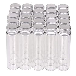 MaxMau Pack of 100, 20ml Small Glass Bottles with
