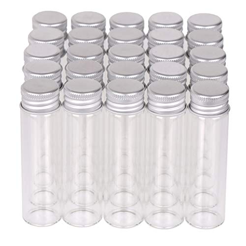 MaxMau Pack of 100, 20ml Small Glass Bottles with
