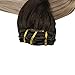 Full Shine 18 Inch 10 Pcs 100 Gram Full Set Clip in Hair Extensions Ombre Balayage Human Hair Clip in Human Hair Extensions Color 2 Fading to 6 and 18 Ash Blonde Hair Extensions Human Hair Clip Ins