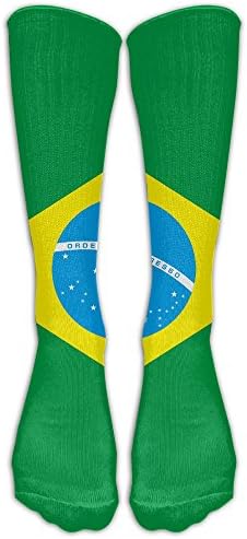 Sheery Brazilian Flag (1 Pair) Long Socks For Men &amp; Women - BEST Stockings For Athletic,Travel,Nursing