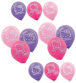 12ct. Hello Kitty Rainbow Latex Balloons Birthday Party Supplies Decorations 12'