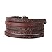Jenia Engraved Leather Bracelet Adjustable Multi Layer Wrap Bracelets Punk Leather Wristbands for Men, Women, Boys, Girls