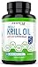 Omega 3 Antarctic Krill Oil 1000mg - MSC Certified Sustainable SuperbaBoost™ - With EPA & DHA Fatty Acids & Astaxanthin - Heart, Brain, Skin, Joint & Immune Support - 60 Softgels