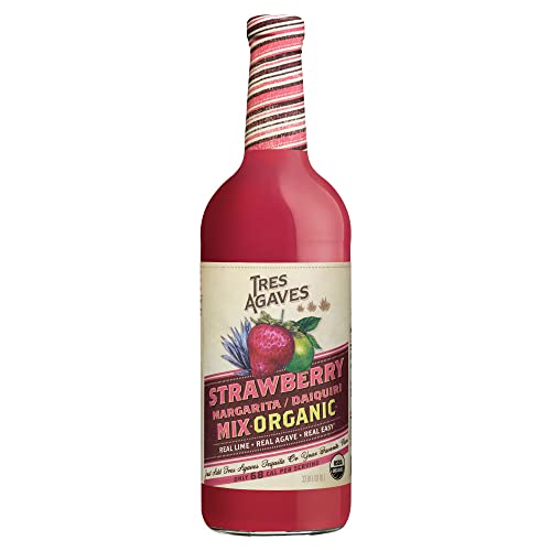 TRES AGAVES Organic Strawberry Margarita Mix, 33.8 FZ