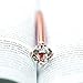 Jevou Hollow Round Pen Holder Signing Pen Set with Big Crystal Diamond Pen for Wedding Bridal Engagement Party Favors, Rose Gold