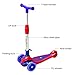 Greentest Scooter Foldable Adjustable Height Easy Turning 3 Wheel Scooter Kids Boys Girls Flashing PU Wheels