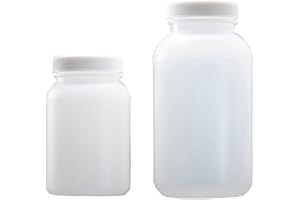 J.G. FINNERAN JG Finneran 9-205 HDPE Standard Wide Mouth Jar with White Polypropylene Closure and F217 Lined, 100-400mm Cap Size, 2000mL Capacity (Pack of 6)