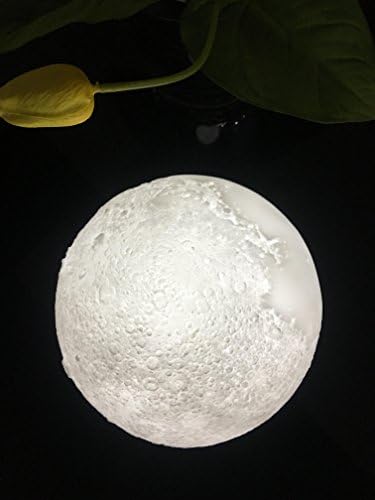 Butylee Moon Night Light PLDM 3D Printing Moon Lamp ,Warm and Cool White Dimmable Touch Control Brightness with USB Charging, Home Decorative Lights Baby Night Light (3.15inch)