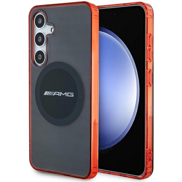 AMG AMHMS24S23HBCK Case for S24 S921 Black Hard Case Transparent Bicolour