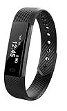 Fitness Tracker Smart Bracelet TopBest ID115 Bluetooth Call Remind Remote Self-Timer Smart Watch Activity Tracker Calorie Counter Wireless Pedometer Sport Band Sleep Monitor For Android iOS Phone