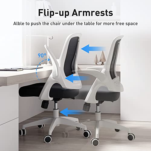 Hbada Office Chair with FlipUp Armrests, Desk Chair with Ergonomic