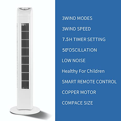 Quiet Tower fan with remote control30 " Oscillating Tower Fan with timer,3 speed and 3 models