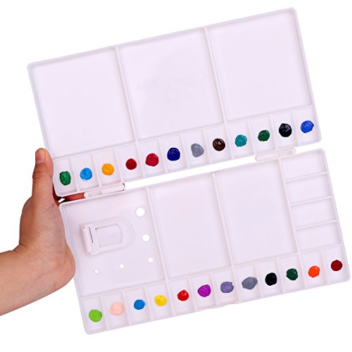 image for Transon Large Paint Palette Box 33 Wells for Watercolor,Gouache, Acryl