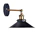 Lemonbest Modern Vintage Industrial Loft Metal Black Rustic Wall Sconce Light Retro Wall Lamp