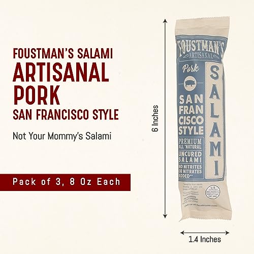 Foustman's Salami Pork San Francisco Style Artisanal, NitrateFree