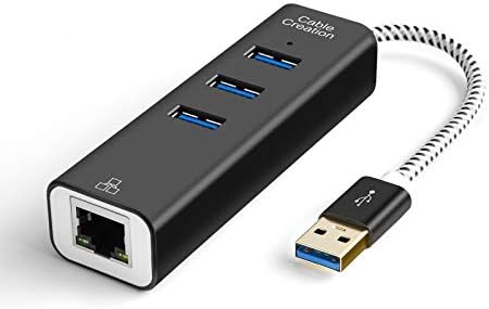 Anker USB 3.0 To RJ45 10/100/1000 Gigabit Ethernet Network Adapter For Macbook, Ultrabook Windows 10/8.1/XP/Vista/7/8, Black