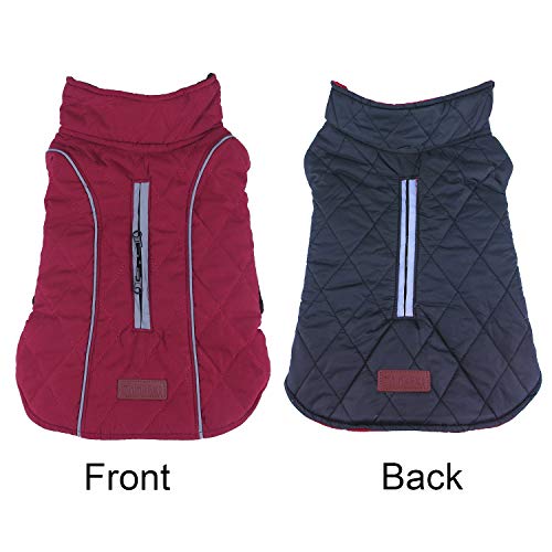 ThinkPet Dog Cold Weather Coats Cozy Waterproof Windproof Reversible