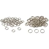 Nickel Plated Split Rings For Connecting Jewelry 9mm & 12mm Kit 100 Pcs
