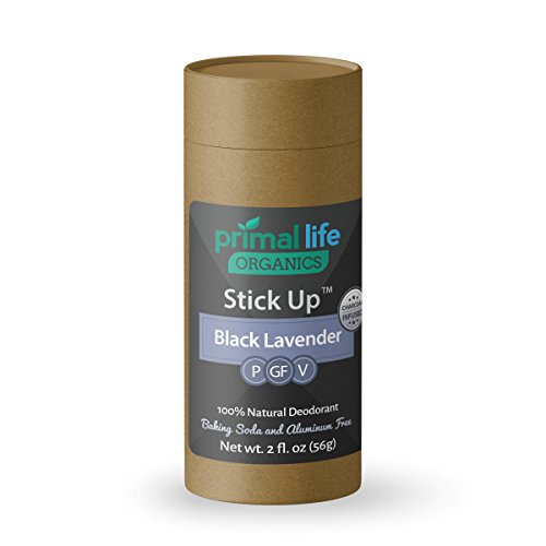 Primal Life Organics Stick Up Natural Deodorant - Bentonite Clay, Arrowroot, Black Lavender - 3 oz