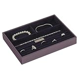 Stackers Purple & Purple Velvet Classic Ring & Bracelet section jewelry box