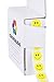 ChromaLabel Happy Face Stickers, 1000/Dispenser Box, 1/2 inch