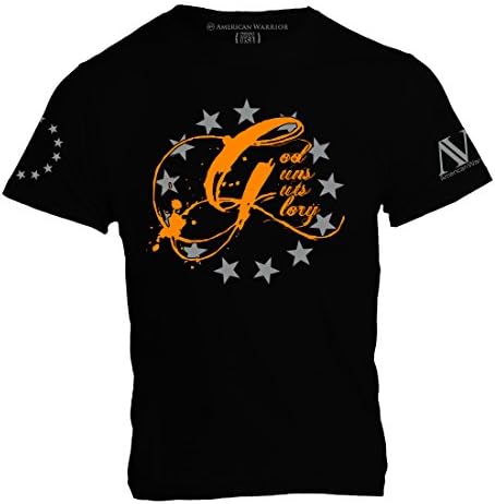 American Warrior Mens God Guns Guts and Glory T-Shirt X-Large Black