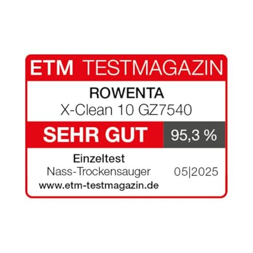 Rowenta X-Clean 10, kabelloser Akku-Nass-Trockensauger, Saugwischer selbstreinigend und -trocknend, Nasssauger Ultraleicht: nur 0,8 kg in der Hand, Waschsauger mit 60 min Laufzeit, weiß, GZ7540WO thumbnail 2