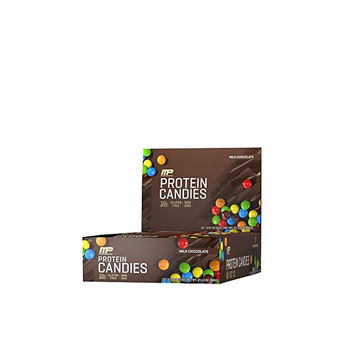 MusclePharm Protein Candies, 10g Protein, Milk Chocolate, 2.01 Ounce (Pack of 12)