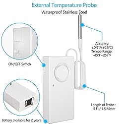 MOCREO ST7 Local Audible Freezer Alarm, Bluetooth