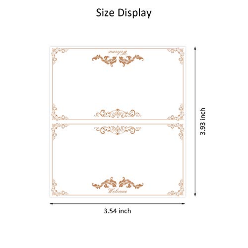 LeeLoon 130 Pcs Place Cards, Distinguished Style Folded Small Tent Cards with Golden Name Seating Cards for Weddings, Banquets, Events,Dinner Parties,Guest Seating, Buffet-(2.2 x 3.5 Inches) - Thumbnail 6