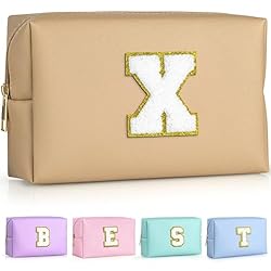 TOPEAST Initial Makeup Bags for Women, Personalized