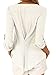 Sumtory Women's 3/4 Cuffed Sleeve Chiffon Blouse Button V Neck T Shirt(S-5XL)