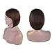 Beauty Angelbella Short Bob Wigs with Bangs Heat Resistant Straight Side Part Synthetic Wigs for Party Daily Wear (Dark Brown)