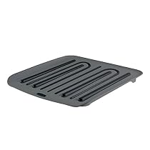 Rubbermaid Dish Drainer Tray, Plastic, Black, 1938748
