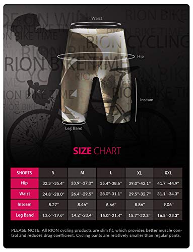 RION Women's Bike Padded Shorts Cycling Pants Bicycle Tights