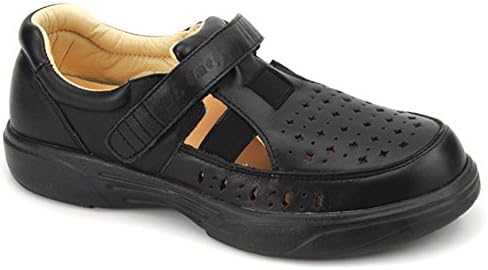 Apis Mt. Emey 9212 Women's Therapeutic Extra Depth Sandal Shoe: Black 7.5 X-Wide (3E) Velcro