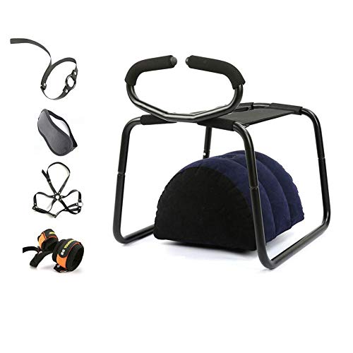 Folding Stools Multifunctional Position mat,2 in 1 Bounce Chair with armrests Weightless Adult with Inflatable Pillow Cushions Furniture Training Toys for Couples Relax and Relieve Pain