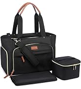 Breast Pump Bag, LOVEVOOK Diaper Bag Tote 3Pcs Set, Work Bag for Breastfeeding Mom with 15.6" Lap...