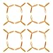 RAYCorp Genuine Gemfan 6045 3-Blades (6x4.5x3) Propellers 16 Pieces(8CW, 8CCW) Orange - Polycarbonate 6-inch Tri Blades Quadcopters & Mutlirotors Props Battery Strap