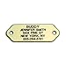 LuckyPet Rivet-On Pet ID Tag - Personalized, Silent and Customized - Suitable for Cats and Dogs - Heavy-Duty Pet Identification - Engraved Tags - Medium, Polished Brass Finish