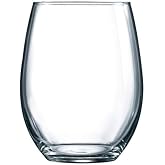 Necessia 9 oz Stemless Wine Glass, Set of 6