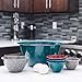 Zak Designs 2281-7005 Confetti Mixing Bowl Sets, 4-Piece, Peacock, Brick & Slate