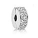 Romántico Amor Fit Pandora Bracelet Charm Shining Elegance Clip Stopper Charm 8 Colors Clear CZ Silver Bead